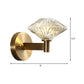 6"/9" W Gold Diamond Wall Mount Light Fixture Vintage Clear Prismatic Glass 1 Head Living Room Wall Sconce Lighting Clearhalo 'Wall Lamps & Sconces' 'Wall Lights' Lighting' 511385