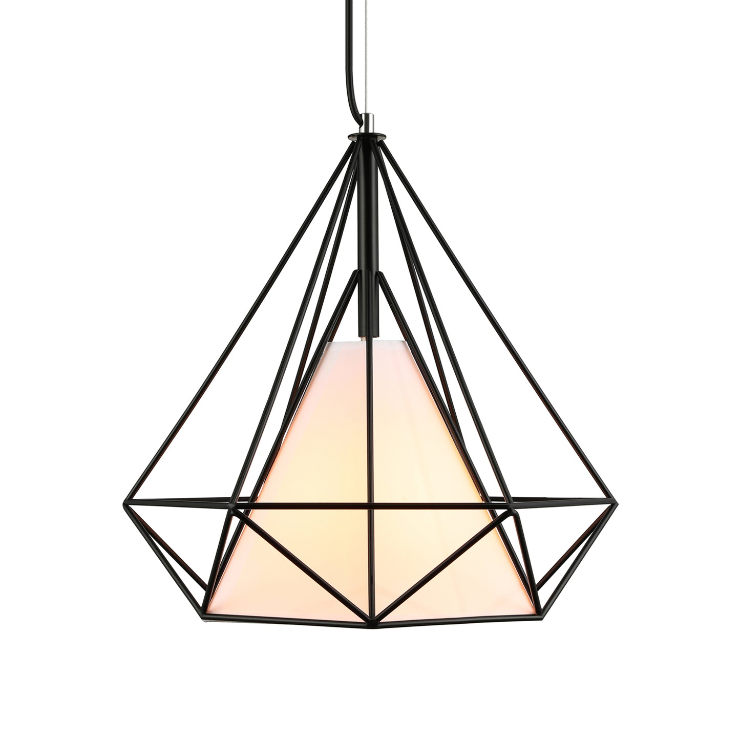 10/15/18" W 1 Bulb Diamond Cage Hanging Light Antique Style White/White and Brown Metal Ceiling Fixture with Fabric Shade Clearhalo 'Art Deco Pendants' 'Cast Iron' 'Ceiling Lights' 'Ceramic' 'Crystal' 'Industrial Pendants' 'Industrial' 'Metal' 'Middle Century Pendants' 'Pendant Lights' 'Pendants' 'Tiffany' Lighting' 5118