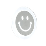 Smiley Face LED Sconce Lamp Ultra-Thin Acrylic Shaded LED Wall Lighting Fixture in Warm/White Light Clearhalo 'Modern wall lights' 'Modern' 'Wall Lamps & Sconces' 'Wall Lights' Lighting' 512108