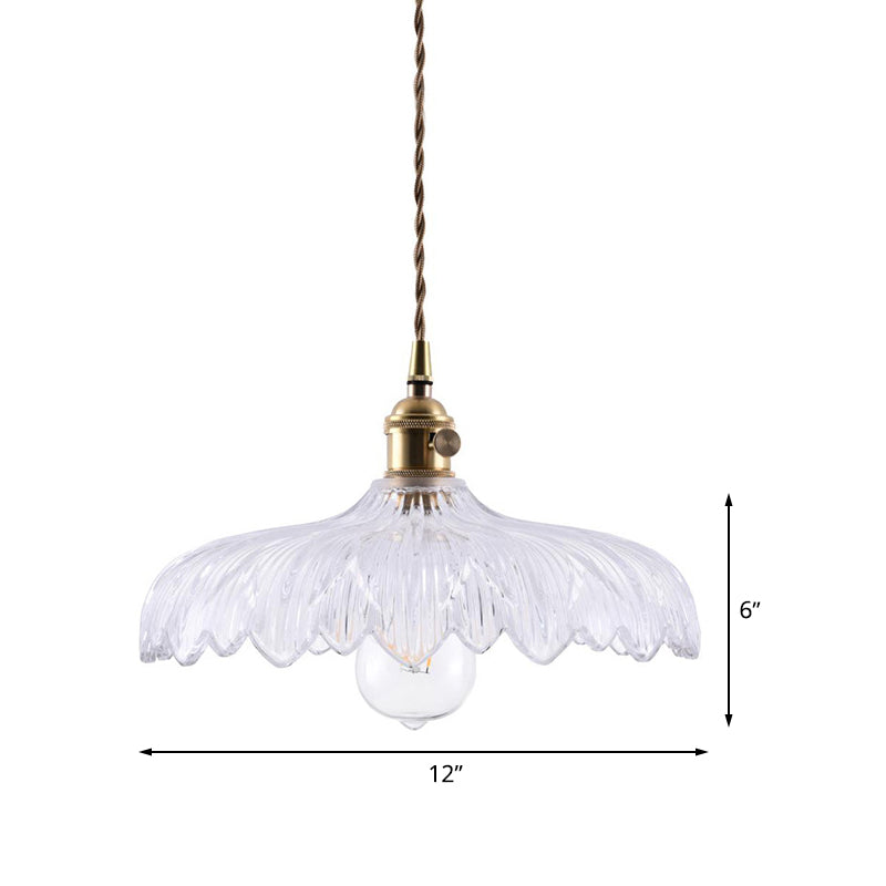 10"/12" Wide Modern Umbrella Pendant White Prismatic Glass 1-Light Restaurant Suspension Lamp in Brass Clearhalo 'Ceiling Lights' 'Glass shade' 'Glass' 'Modern Pendants' 'Modern' 'Pendant Lights' 'Pendants' Lighting' 512234