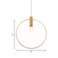 Simple Tube Down Lighting Metallic 1 Light Bedroom Suspension Lamp in Gold with Ring Clearhalo 'Ceiling Lights' 'Modern Pendants' 'Modern' 'Pendant Lights' 'Pendants' Lighting' 512254