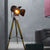 Metal Tripod Standing Light Industrial 1 Light Indoor Floor Reading Lamp in Black/Black and Red Black Clearhalo 'Floor Lamps' 'Lamps' Lighting' 512458