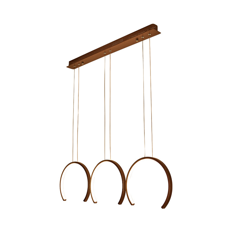 Acrylic C-Shape Pendant Lighting Simple Style White/Coffee LED Ceiling Pendant for Dining Room Clearhalo 'Ceiling Lights' 'Modern Pendants' 'Modern' 'Pendant Lights' 'Pendants' Lighting' 512475