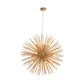Modern Sea Urchin Hanging Lamp Aluminum 12-Light Restaurant Chandelier Lighting Fixture in Gold Clearhalo 'Ceiling Lights' 'Chandeliers' 'Close To Ceiling Lights' 'Glass shade' 'Glass' 'Modern Chandeliers' 'Modern' Lighting' 512643