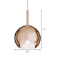 Globe Pendant Light Fixture Contemporary Cognac Glass 1 Light Dining Room Hanging Light Kit, 6"/8"/10" Wide Clearhalo 'Ceiling Lights' 'Glass shade' 'Glass' 'Modern Pendants' 'Modern' 'Pendant Lights' 'Pendants' Lighting' 513020