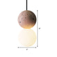 Double Ball Pendant Light Modern Glass and Terrazzo 1 Light Pink/Grey Hanging Ceiling Light Clearhalo 'Ceiling Lights' 'Glass shade' 'Glass' 'Modern Pendants' 'Modern' 'Pendant Lights' 'Pendants' Lighting' 513045