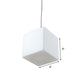 White Glass Cubic Hanging Ceiling Light Minimalist 1 Light Pendant Light Fixture, 5"/6"/8" Wide Clearhalo 'Ceiling Lights' 'Glass shade' 'Glass' 'Modern Pendants' 'Modern' 'Pendant Lights' 'Pendants' Lighting' 513053