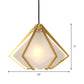 Diamond Office Room Pendant Light Green/White Glass 5"/6.5"/10" Wide 1 Light Modern Hanging Ceiling Light Clearhalo 'Ceiling Lights' 'Glass shade' 'Glass' 'Modern Pendants' 'Modern' 'Pendant Lights' 'Pendants' Lighting' 513070
