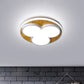 Black/White Flower Flush Ceiling Light Nordic LED Metal Ceiling Lighting in White/Warm Light, 16.5"/20.5" Wide Clearhalo 'Ceiling Lights' 'Close To Ceiling Lights' 'Close to ceiling' 'Flush mount' Lighting' 513454