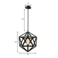 14"/18" Dia Geometric Metal Pendant Lighting Fixture Industrial 1 Bulb Dining Room Ceiling Light in Black/Rust Clearhalo 'Art Deco Pendants' 'Black' 'Cast Iron' 'Ceiling Lights' 'Ceramic' 'Crystal' 'Industrial Pendants' 'Industrial' 'Metal' 'Middle Century Pendants' 'Pendant Lights' 'Pendants' 'Rustic Pendants' 'Tiffany' Lighting' 5186