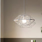 Geometry Cage Dining Room Pendant Iron 1-Bulb Contemporary Down Lighting in White Clearhalo 'Ceiling Lights' 'Modern Pendants' 'Modern' 'Pendant Lights' 'Pendants' Lighting' 518828