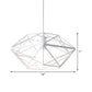 Geometry Cage Dining Room Pendant Iron 1-Bulb Contemporary Down Lighting in White Clearhalo 'Ceiling Lights' 'Modern Pendants' 'Modern' 'Pendant Lights' 'Pendants' Lighting' 518831