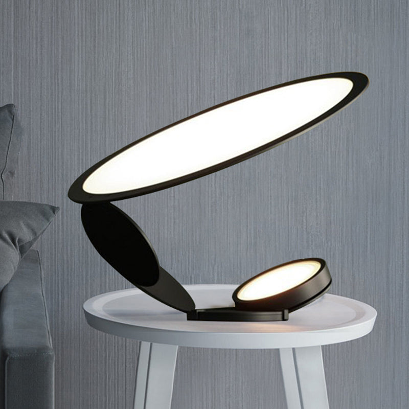 Black Circular Task Lighting Modernist LED Metal Reading Book Light for ...