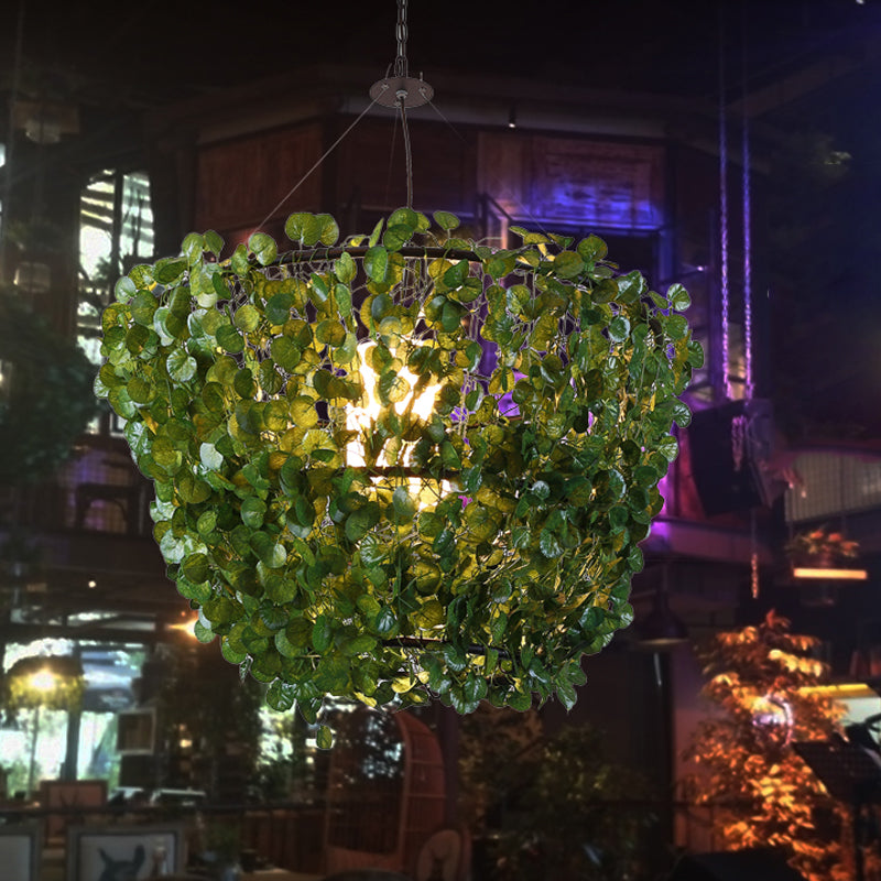 23.5"/31.5" W 1 Bulb Metal Pendant Light Fixture Industrial Black Basket Restaurant LED Plant Hanging Lamp Kit Black Clearhalo 'Art Deco Pendants' 'Black' 'Cast Iron' 'Ceiling Lights' 'Ceramic' 'Crystal' 'Industrial Pendants' 'Industrial' 'Metal' 'Middle Century Pendants' 'Pendant Lights' 'Pendants' 'Rustic Pendants' 'Tiffany' Lighting' 519184