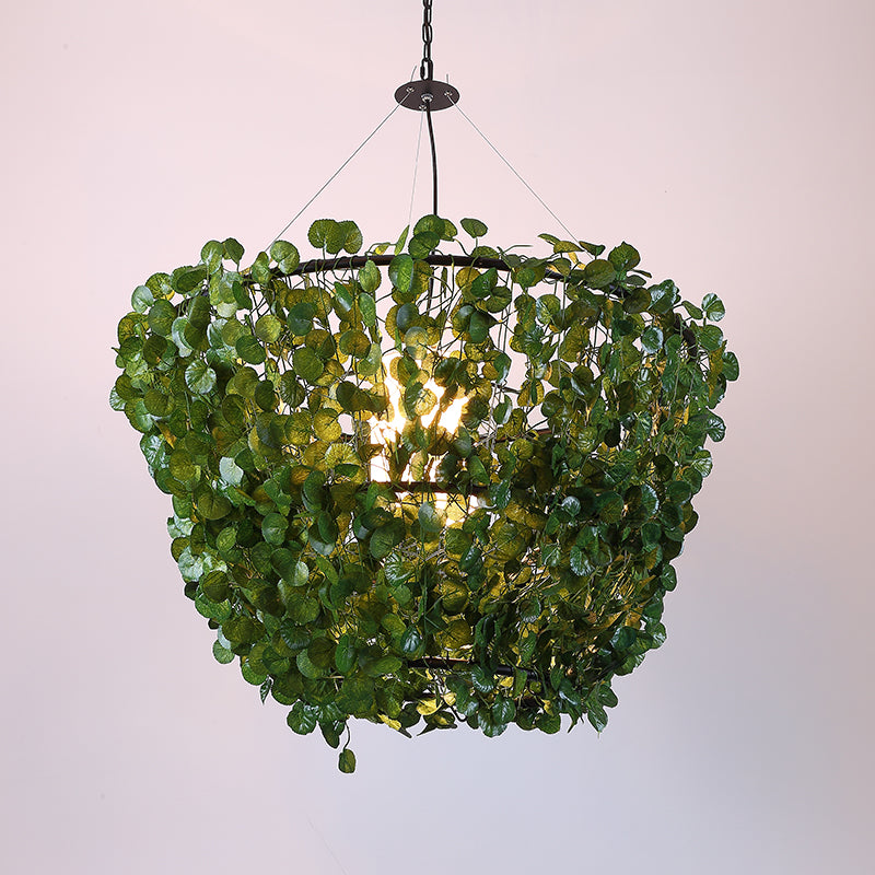 23.5"/31.5" W 1 Bulb Metal Pendant Light Fixture Industrial Black Basket Restaurant LED Plant Hanging Lamp Kit Clearhalo 'Art Deco Pendants' 'Black' 'Cast Iron' 'Ceiling Lights' 'Ceramic' 'Crystal' 'Industrial Pendants' 'Industrial' 'Metal' 'Middle Century Pendants' 'Pendant Lights' 'Pendants' 'Rustic Pendants' 'Tiffany' Lighting' 519187