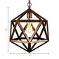 14"/18" Dia Geometric Metal Pendant Lighting Fixture Industrial 1 Bulb Dining Room Ceiling Light in Black/Rust Clearhalo 'Art Deco Pendants' 'Black' 'Cast Iron' 'Ceiling Lights' 'Ceramic' 'Crystal' 'Industrial Pendants' 'Industrial' 'Metal' 'Middle Century Pendants' 'Pendant Lights' 'Pendants' 'Rustic Pendants' 'Tiffany' Lighting' 5193