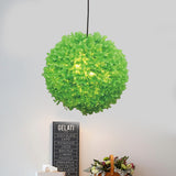 1 Head Ceiling Light Industrial Restaurant LED Plant Hanging Lamp with Global Metal Shade in Green, 12"/14"/16" Dia Green Clearhalo 'Art Deco Pendants' 'Cast Iron' 'Ceiling Lights' 'Ceramic' 'Crystal' 'Industrial Pendants' 'Industrial' 'Metal' 'Middle Century Pendants' 'Pendant Lights' 'Pendants' 'Tiffany' Lighting' 519353