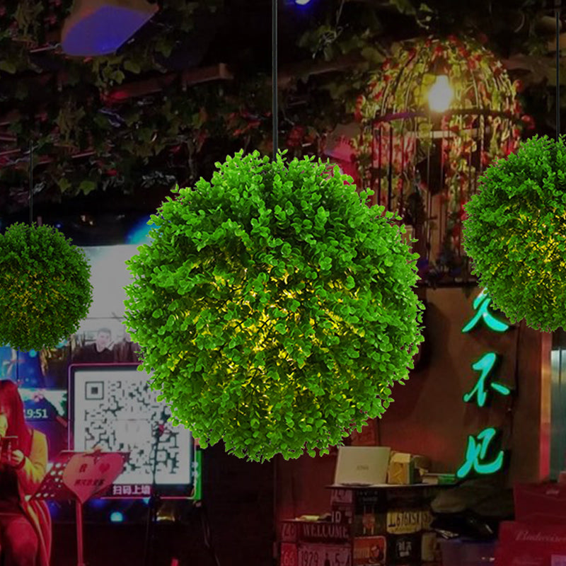 Globe Restaurant Ceiling Pendant Light Industrial Metal 1 Light Green LED Plant Suspension Lamp, 14"/18" Dia Clearhalo 'Art Deco Pendants' 'Cast Iron' 'Ceiling Lights' 'Ceramic' 'Crystal' 'Industrial Pendants' 'Industrial' 'Metal' 'Middle Century Pendants' 'Pendant Lights' 'Pendants' 'Tiffany' Lighting' 519361