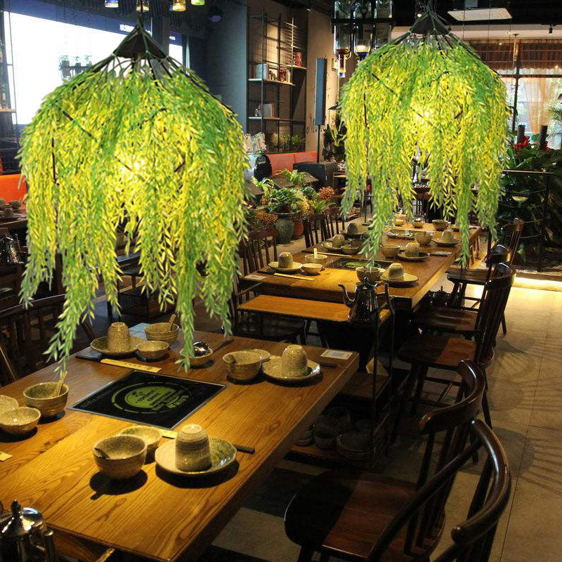 18"/21.5" W 1 Bulb Caged Hanging Pendant Vintage Black Metal LED Plant Ceiling Hang Fixture for Restaurant Clearhalo 'Art Deco Pendants' 'Black' 'Cast Iron' 'Ceiling Lights' 'Ceramic' 'Crystal' 'Industrial Pendants' 'Industrial' 'Metal' 'Middle Century Pendants' 'Pendant Lights' 'Pendants' 'Rustic Pendants' 'Tiffany' Lighting' 519446