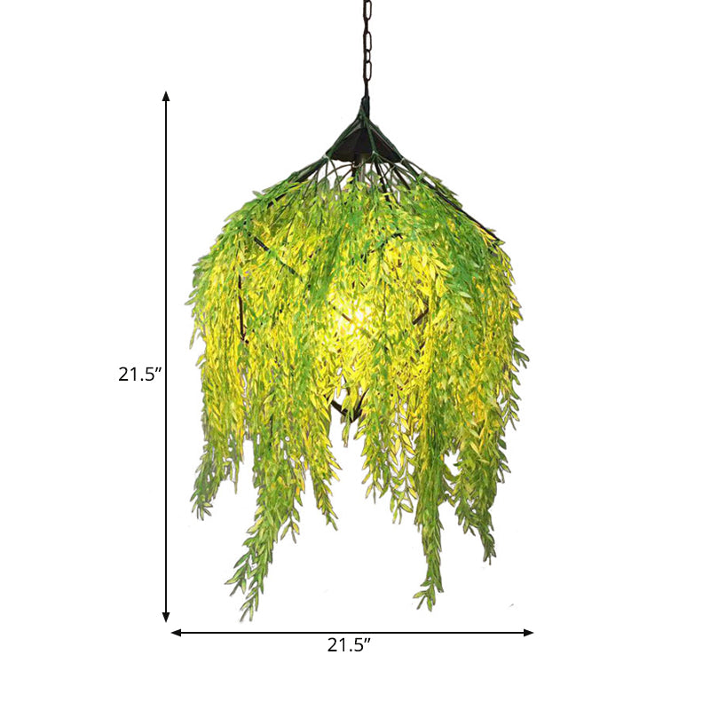 18"/21.5" W 1 Bulb Caged Hanging Pendant Vintage Black Metal LED Plant Ceiling Hang Fixture for Restaurant Clearhalo 'Art Deco Pendants' 'Black' 'Cast Iron' 'Ceiling Lights' 'Ceramic' 'Crystal' 'Industrial Pendants' 'Industrial' 'Metal' 'Middle Century Pendants' 'Pendant Lights' 'Pendants' 'Rustic Pendants' 'Tiffany' Lighting' 519449