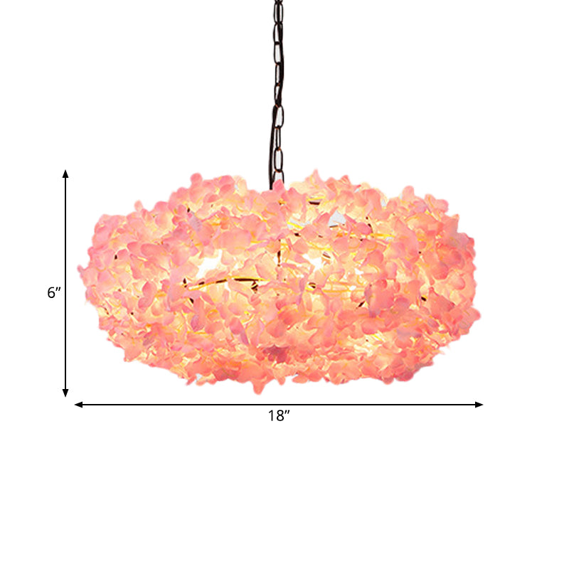 Industrial Flower Down Lighting 1 Bulb LED Metal Pendant Light in Black for Restaurant Clearhalo 'Art Deco Pendants' 'Black' 'Cast Iron' 'Ceiling Lights' 'Ceramic' 'Crystal' 'Industrial Pendants' 'Industrial' 'Metal' 'Middle Century Pendants' 'Pendant Lights' 'Pendants' 'Rustic Pendants' 'Tiffany' Lighting' 519474