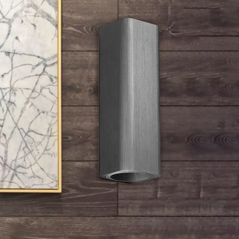 Modern Cuboid Wall Mounted Light Metal Living Room LED Up and Down Wall Sconce in Bronze/Gold/Coffee Clearhalo 'Cast Iron' 'Glass' 'Industrial' 'Modern wall lights' 'Modern' 'Tiffany' 'Traditional wall lights' 'Wall Lamps & Sconces' 'Wall Lights' Lighting' 519849