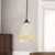 Contemporary 1-Light Down Light with White Frosted Glass Shade Black Floral Ceiling Hang Fixture White Clearhalo 'Ceiling Lights' 'Glass shade' 'Glass' 'Modern Pendants' 'Modern' 'Pendant Lights' 'Pendants' Lighting' 519991