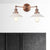 2 Lights Wall Hanging Light Vintage Cone Opal Glass Sconce Lighting Fixture in Bronze/Copper/Brass Copper Clearhalo 'Art deco wall lights' 'Cast Iron' 'Glass' 'Industrial wall lights' 'Industrial' 'Middle century wall lights' 'Modern' 'Rustic wall lights' 'Tiffany' 'Traditional wall lights' 'Wall Lamps & Sconces' 'Wall Lights' Lighting' 520172