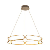 Bracelet Metal Chandelier Lamp Modern 1 Light Gold Led Ceiling Pendant Light in White/Warm Light Clearhalo 'Ceiling Lights' 'Chandeliers' 'Modern Chandeliers' 'Modern' Lighting' 520790