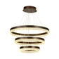 Round Crystal Pendant Chandelier Contemporary 1/2/3 Lights Brown Led Hanging Ceiling Light in White/Warm/Natural Light Clearhalo 'Ceiling Lights' 'Chandeliers' 'Modern Chandeliers' 'Modern' Lighting' 520811