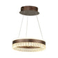 Round Crystal Pendant Chandelier Contemporary 1/2/3 Lights Brown Led Hanging Ceiling Light in White/Warm/Natural Light Clearhalo 'Ceiling Lights' 'Chandeliers' 'Modern Chandeliers' 'Modern' Lighting' 520821