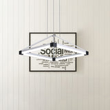 Acrylic Pyramid Shape Pendant Chandelier Contemporary Led 18"/23.5" Wide White/Coffee Hanging Lamp Fixture in White/Warm Light Clearhalo 'Ceiling Lights' 'Chandeliers' 'Modern Chandeliers' 'Modern' Lighting' 520864