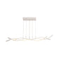 White/Black Waved Linear Chandelier Lighting Modernist 3 Lights Acrylic Led Ceiling Hung Lamp Fixture in White/Warm Light Clearhalo 'Ceiling Lights' 'Chandeliers' 'Modern Chandeliers' 'Modern' Lighting' 520880
