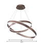 Modern Twisted Pendant Chandelier Acrylic 1/2/3 Lights Living Room Hanging Ceiling Light in Brown, Natural Light Clearhalo 'Ceiling Lights' 'Chandeliers' 'Modern Chandeliers' 'Modern' Lighting' 520974