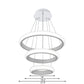 White Doughnut Chandelier Lamp Modernist 1/2/3 Lights Acrylic Led Ceiling Pendant Fixture in White/Warm Light Clearhalo 'Ceiling Lights' 'Chandeliers' 'Modern Chandeliers' 'Modern' Lighting' 520983