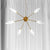 6/9/12 Lights Chandelier Lamp Industrial Sputnik Amber/Clear Glass Ceiling Light Fixture in Black/Copper/Chrome 6 Gold Clear Clearhalo 'Ceiling Lights' 'Chandeliers' 'Glass shade' 'Glass' 'Industrial Chandeliers' 'Industrial' 'Middle Century Chandeliers' 'Pendant Lights' 'Tiffany' Lighting' 521223