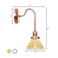 1 Light Cone Sconce Light Vintage Clear/Amber Glass Wall Lighting Fixture for Living Room Clearhalo 'Art deco wall lights' 'Cast Iron' 'Glass' 'Industrial wall lights' 'Industrial' 'Middle century wall lights' 'Modern' 'Rustic wall lights' 'Tiffany' 'Traditional wall lights' 'Wall Lamps & Sconces' 'Wall Lights' Lighting' 521311