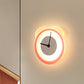 Cartoon Pink Wall Sconce Clock Bear Acrylic Wall Lamp for Girls Bedroom Living Room Clearhalo 'Wall Lamps & Sconces' 'Wall Lights' Lighting' 522498