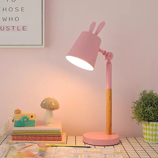 Metal Bunny Desk Light Dormitory Bedroom 1 Head Macaron Rotatable Study Light Clearhalo 'Lamps' 'Table Lamps' Lighting' 52292