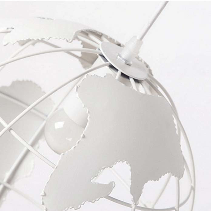 8"/12" Wide Globe Cage Metal Pendant Light Industrial 1 Light Living Room Hanging Lamp in Black/White/Pink Clearhalo 'Art Deco Pendants' 'Black' 'Cast Iron' 'Ceiling Lights' 'Ceramic' 'Crystal' 'Industrial Pendants' 'Industrial' 'Metal' 'Middle Century Pendants' 'Pendant Lights' 'Pendants' 'Rustic Pendants' 'Tiffany' Lighting' 5240