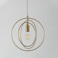 Minimalist 3-Ring Hanging Light Metal 1 Light Living Room Pendant Lamp Fixture in Gold Clearhalo 'Ceiling Lights' 'Modern Pendants' 'Modern' 'Pendant Lights' 'Pendants' Lighting' 536696