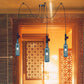 Blue Glass Black Swag Cluster Pendant Light Bottle 2/3/6 Lights Vintage Hanging Lamp Kit for Restaurant Clearhalo 'Ceiling Lights' 'Pendant Lights' 'Pendants' Lighting' 537017