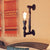 Black Finish 1-Bulb Sconce Light Fixture Industrial Iron Pencil Pipe Arm Wall-Mount Lamp for Bar Black Clearhalo 'Art deco wall lights' 'Cast Iron' 'Glass' 'Industrial wall lights' 'Industrial' 'Middle century wall lights' 'Modern' 'Rustic wall lights' 'Tiffany' 'Traditional wall lights' 'Wall Lamps & Sconces' 'Wall Lights' Lighting' 537064
