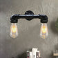 Metal Bare Bulb Sconce Light Fixture Farmhouse 2-Head Coffee House Wall Mount Lamp in Black/Rust Clearhalo 'Art deco wall lights' 'Cast Iron' 'Glass' 'Industrial wall lights' 'Industrial' 'Middle century wall lights' 'Modern' 'Rustic wall lights' 'Tiffany' 'Traditional wall lights' 'Wall Lamps & Sconces' 'Wall Lights' Lighting' 537081