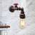 Water Pipe Balcony Sconce Lamp Fixture Industrial Iron 1-Light Silver/Black/Rust Wall Mount Lamp with Red Valve Deco Rust Clearhalo 'Art deco wall lights' 'Cast Iron' 'Glass' 'Industrial wall lights' 'Industrial' 'Middle century wall lights' 'Modern' 'Rustic wall lights' 'Tiffany' 'Traditional wall lights' 'Wall Lamps & Sconces' 'Wall Lights' Lighting' 537108