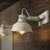 Dome Metal Wall Mount Sconce Antiqued 1 Head Living Room Adjustable Wall Light Fixture in White with Handle White Clearhalo 'Art deco wall lights' 'Cast Iron' 'Glass' 'Industrial wall lights' 'Industrial' 'Middle century wall lights' 'Modern' 'Rustic wall lights' 'Tiffany' 'Traditional wall lights' 'Wall Lamps & Sconces' 'Wall Lights' Lighting' 537389