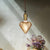 Industrial Heart Shape Down Lighting 1-Light Amber Glass Hanging Pendant Lamp in Brass Amber Clearhalo 'Ceiling Lights' 'Chandeliers' 'Glass shade' 'Glass' 'Industrial Pendants' 'Industrial' 'Middle Century Pendants' 'Pendant Lights' 'Pendants' 'Tiffany' Lighting' 537468