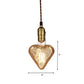 Industrial Heart Shape Down Lighting 1-Light Amber Glass Hanging Pendant Lamp in Brass Clearhalo 'Ceiling Lights' 'Chandeliers' 'Glass shade' 'Glass' 'Industrial Pendants' 'Industrial' 'Middle Century Pendants' 'Pendant Lights' 'Pendants' 'Tiffany' Lighting' 537472