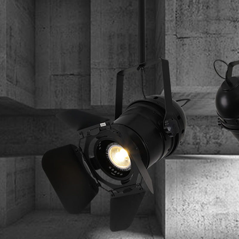 Black 1 Light Spotlight Art Deco Metallic Camera Shaped Hanging Pendant Lamp for Coffee House Clearhalo 'Art Deco Pendants' 'Black' 'Cast Iron' 'Ceiling Lights' 'Ceramic' 'Crystal' 'Industrial Pendants' 'Industrial' 'Metal' 'Middle Century Pendants' 'Pendant Lights' 'Pendants' 'Rustic Pendants' 'Tiffany' Lighting' 537505