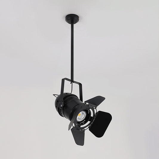 Black 1 Light Spotlight Art Deco Metallic Camera Shaped Hanging Pendant Lamp for Coffee House Clearhalo 'Art Deco Pendants' 'Black' 'Cast Iron' 'Ceiling Lights' 'Ceramic' 'Crystal' 'Industrial Pendants' 'Industrial' 'Metal' 'Middle Century Pendants' 'Pendant Lights' 'Pendants' 'Rustic Pendants' 'Tiffany' Lighting' 537507
